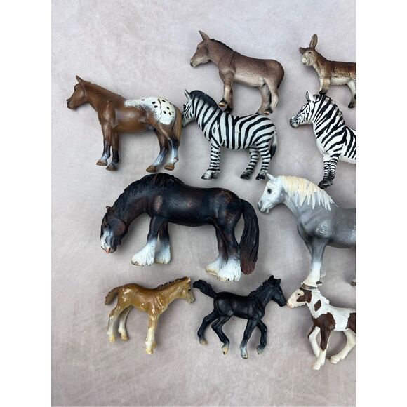 Schleich Horse Zebra Donkey Foal Lot HTF Retired 14 Total - Picture 9 of 11